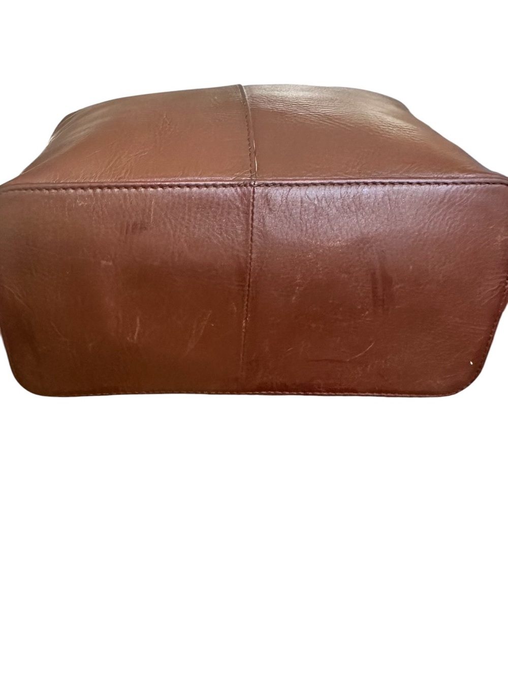 Radley London Cognac Leather Crossbody Bag Brown Bucket Purse - Picture 6 of 8